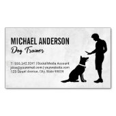 Man training Dog Magnetisch Visitekaartje (Voorkant)
