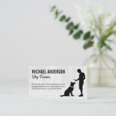 Man training Dog Visitekaartje (Staand voorkant)