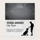 Man training Dog Visitekaartje (Buitenkant ongevouwen)