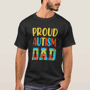 Man Trots Autisme Papa Autisme Bewustzijn T-shirt