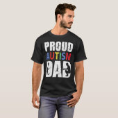 Man Trots Autisme Papa T-shirt (Voorkant volledig)