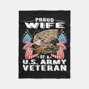 Man Trots Echtgenote Van Een Militair Veteraan - M Fleece Deken