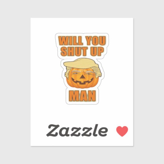 Man, Trumpkin Halloween Sticker (Vel)
