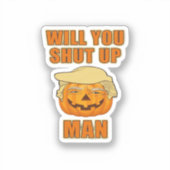 Man, Trumpkin Halloween Sticker (Voorkant)