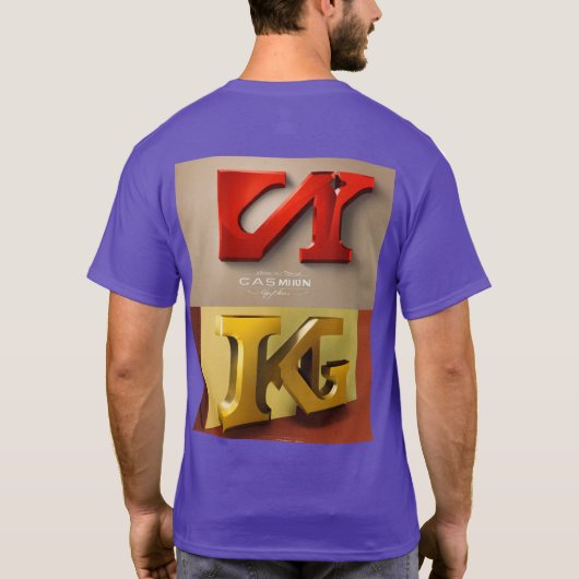 Man T'shirt T-shirt (Achterkant)