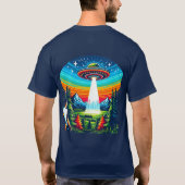 Man UFO blauw T-shirt (Achterkant)