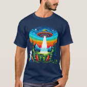Man UFO blauw T-shirt (Voorkant)