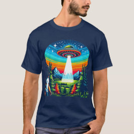 Man UFO blauw T-shirt