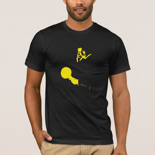 Man uit de tijd (elektrisch geel) t-shirt (Voorkant)