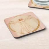 man uit het Vitruviaanse Man van Da Vinci Drankjes Onderzetter (Linkerzijde)