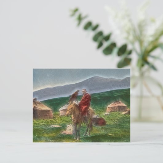 Man uit Kazachstan Briefkaart (Staand voorkant)