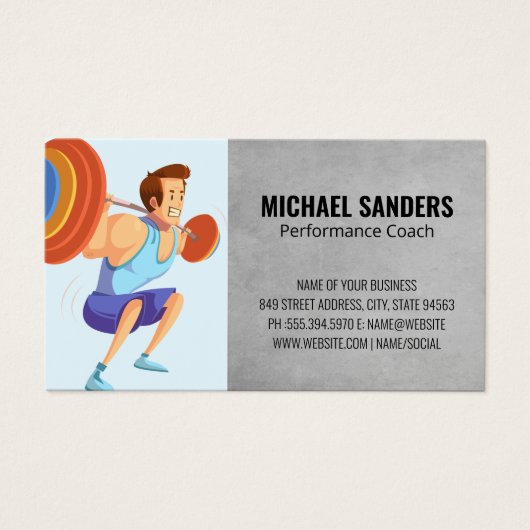 Man-uitlijningsgewicht | Geschiktheid van de sport Visitekaartje (Voorkant)