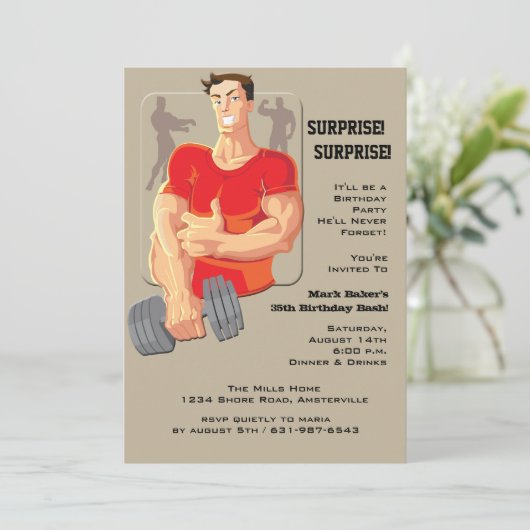 Man Uitnodiging (Staand voorkant)