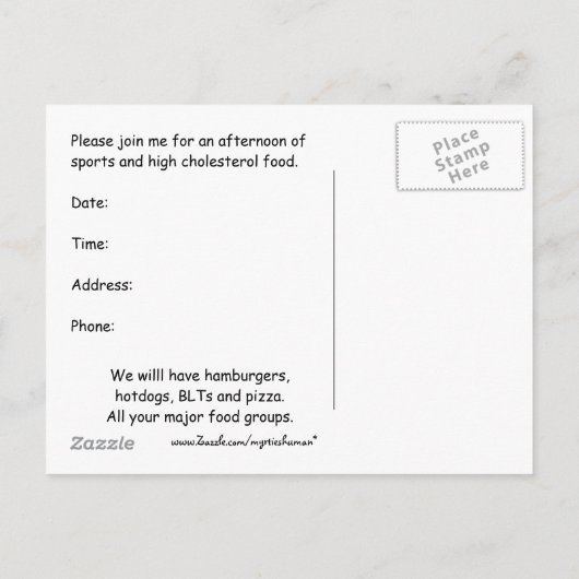 Man - Uitnodiging tot grotten (Achterkant)