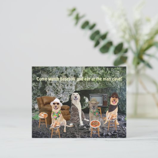  Man - Uitnodiging tot grotten (Staand voorkant)