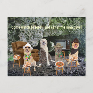  Man - Uitnodiging tot grotten Briefkaart