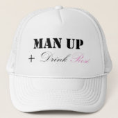 MAN UP EN DRINK ROSÉ TRUCKER PET (Voorkant)