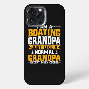 Man Vaart Opa Motorboot Liefhebber Boot iPhone 13 Pro Max Hoesje