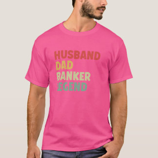 Man vader bankier legende Vaderdag Funny Banke T-shirt