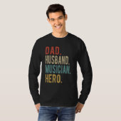 Man Vader Echtgenoot Musicus Held T-shirt (Voorkant volledig)