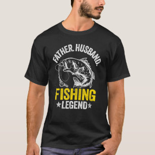 Man Vader Echtgenoot Vislegend Bass Visser T-shirt