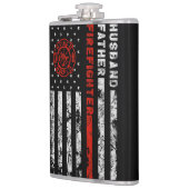 Man, vader en brandweerman heupfles (Links)