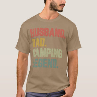 Man Vader Kampeer Legende Grappige Vader Meisje T-shirt