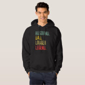  man vader logger legende retro hoodie (Voorkant volledig)