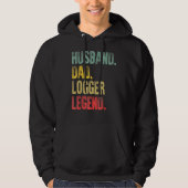  man vader logger legende retro hoodie (Voorkant)