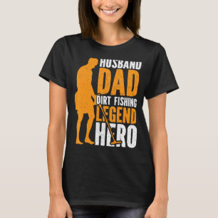 Man Vader Modder Vissen Legende Held Heren Metaal T-shirt