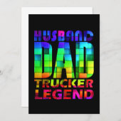 Man vader trucker legende voor vader vaderdag kaart (Voorkant / Achterkant)