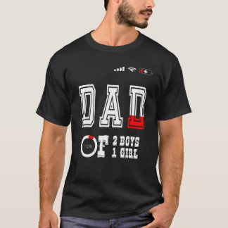 Man vader van 2 jongens 1 meisje vader of opa van t-shirt