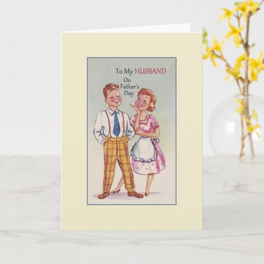  man Vaderdag Wenskaart Kaart (Gele Bloem)