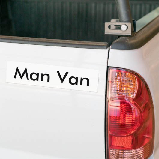 Man Van Bumpersticker (Op Truck)