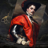 Man van Cavalier, debetpapier Tissuepapier