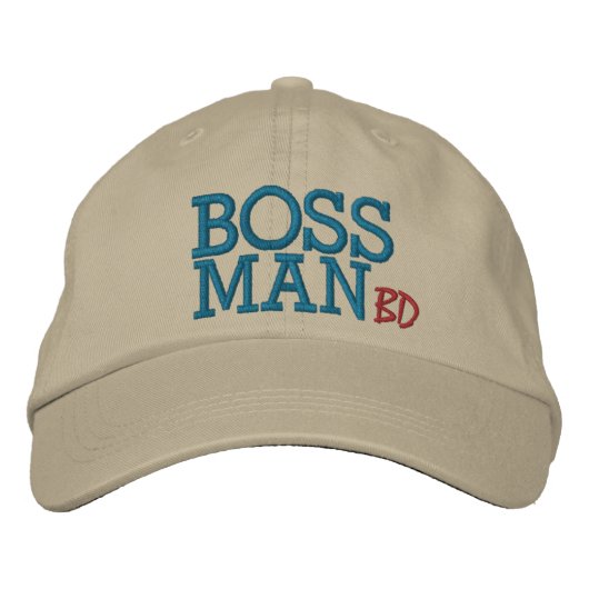 Man van de baas door SRF Geborduurde Pet (Voorkant)
