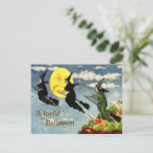 Man van de Bezem van de heks het Vliegende in de Briefkaart (Staand voorkant)