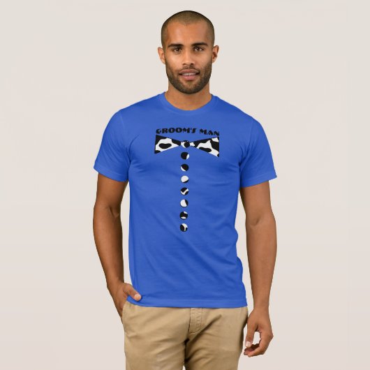 Man van de bruidegom Koe T-shirt (Voorkant volledig)