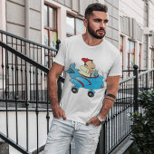 Man van de cartoon in het vliegtuig Mannen T-shirt