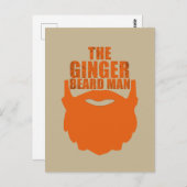Man van de gemberbaard briefkaart (Voorkant / Achterkant)