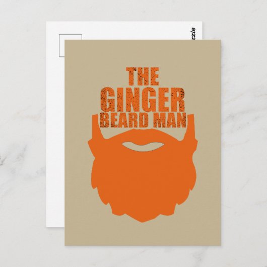 Man van de gemberbaard briefkaart (Voorkant / Achterkant)