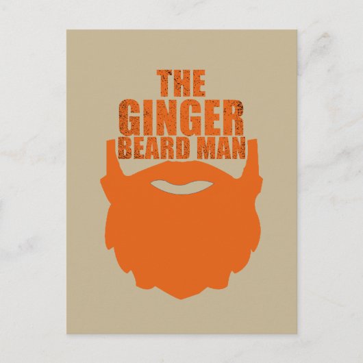 Man van de gemberbaard briefkaart (Voorkant)