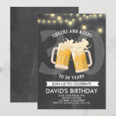 Man van de kaken en van de bier Birthday Chalkboar Kaart (Voorkant / Achterkant)