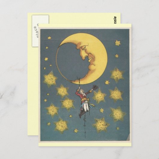  Man van de maan Briefkaart (Voorkant / Achterkant)