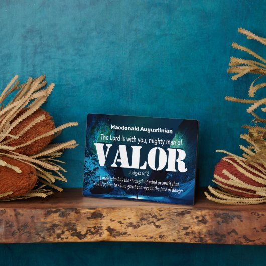 Man VAN DE MACHT VAN DE VALOR 6:12 Fotoplaat (Zijkant)