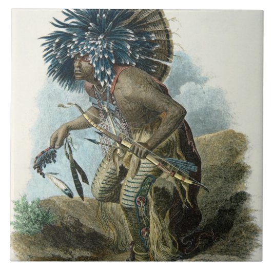 Man van de Mandanijnse stam in het kostuum van Tegeltje (Voorkant)