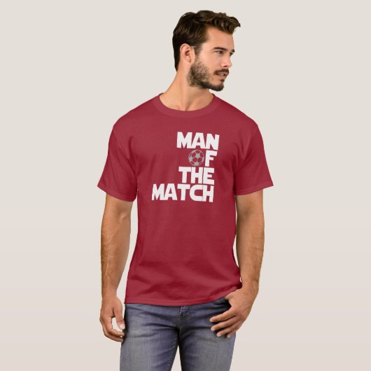 man van de match t-shirt (Voorkant volledig)