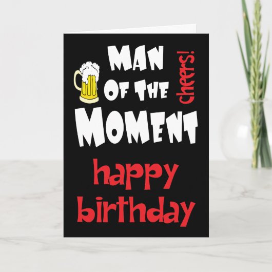 Man van de "Moment Birthday Card" Kaart (Voorkant)