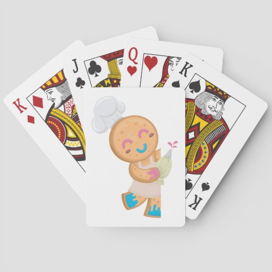 Man van de peperkoek Chef Pokerkaarten (Achterkant)