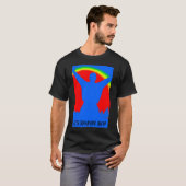 man van de regenboog, het regent mannen! t-shirt (Voorkant volledig)